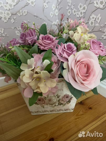 Искусственные цветы бу