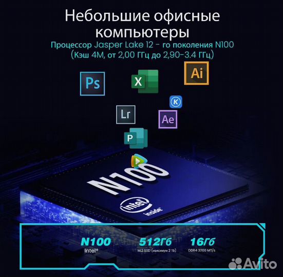 Мини пк Intel N100