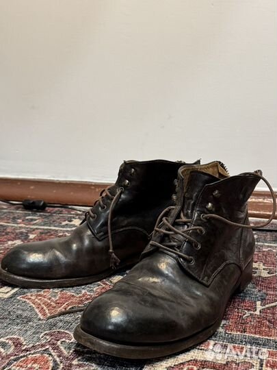 Кожаные ботинки коричневые