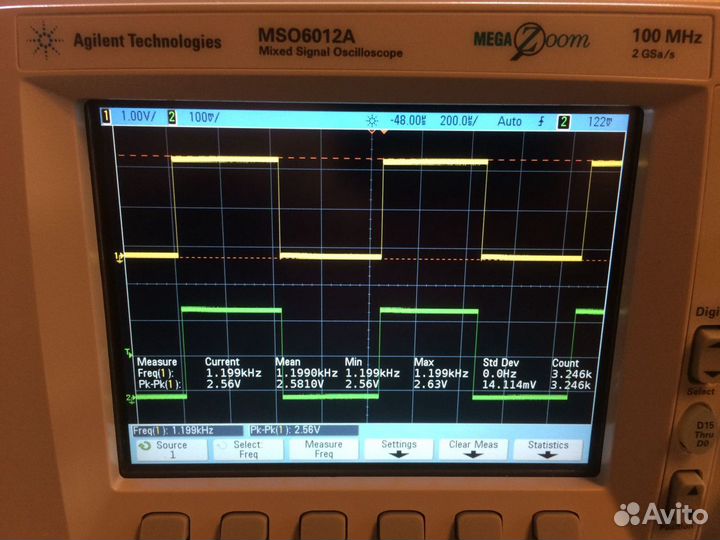 Осциллограф Agilent mso6012a 100 MHz 2ch + 16dig