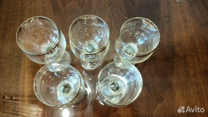 Фужеры бокалы СССР 60-ые с позолотой