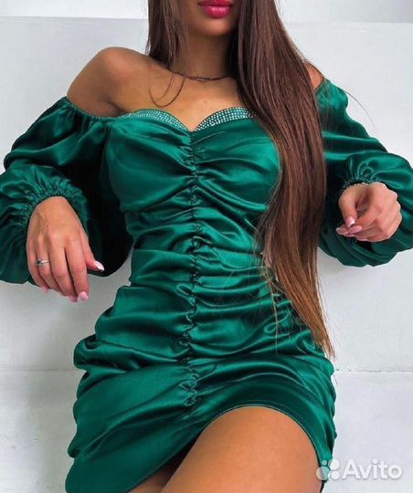 Вечернее шелковое платье 42