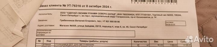 Столешница новая из Obi