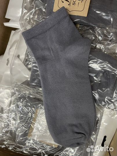 Носки женские 35-37 укороченные серые 50шт