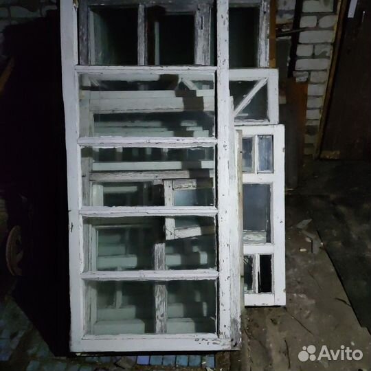 Деревянные рамы со стёклами б/у