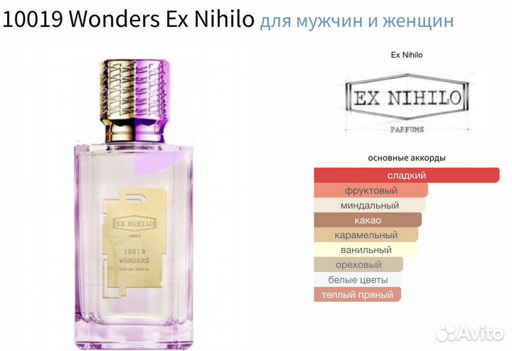 Ex Nihilo 10019 Wonders (распив)