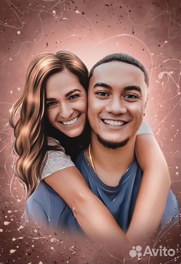 Арт портрет по фото/ печать на холсте/дрим арт