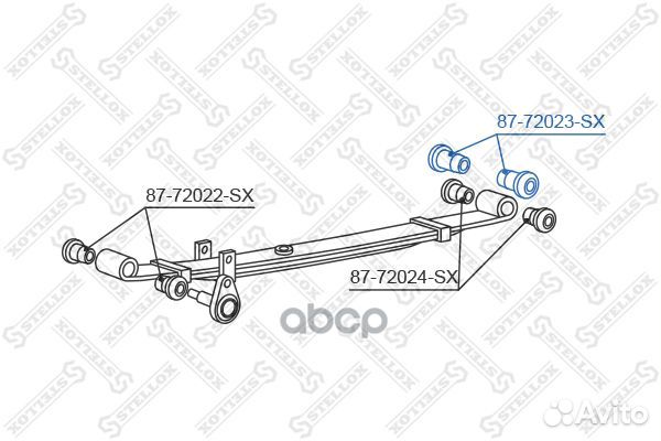 87-72023-SX сайлентблок рессоры зад. верхн. Mi
