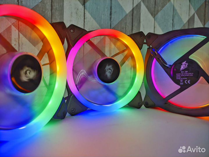 Вентиляторы для корпуса пк 120мм + хаб реобас
