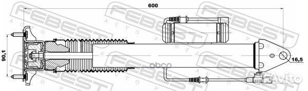Амортизатор зад прав/лев 16110001R Febest