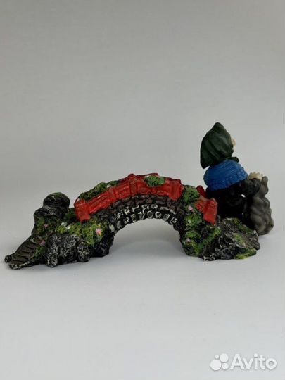 Статуэтка Бабушка кот мостик, полистоун