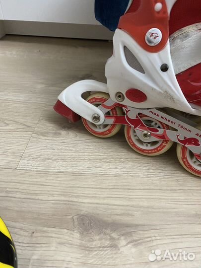 Ролики детские с защитой 35-38 размер