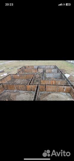 Заливка фундамента