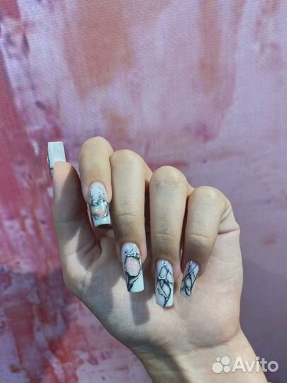 Наращивание ногтей, гель лак