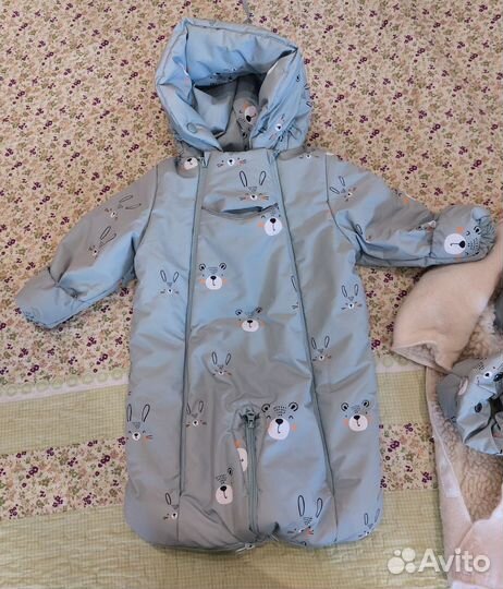 Комбинезон-трансформер зимний и демисезонный 74-80