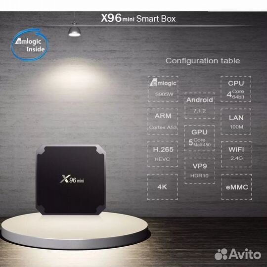Смарт тв бокс андроид приставка X96 mini 2/16