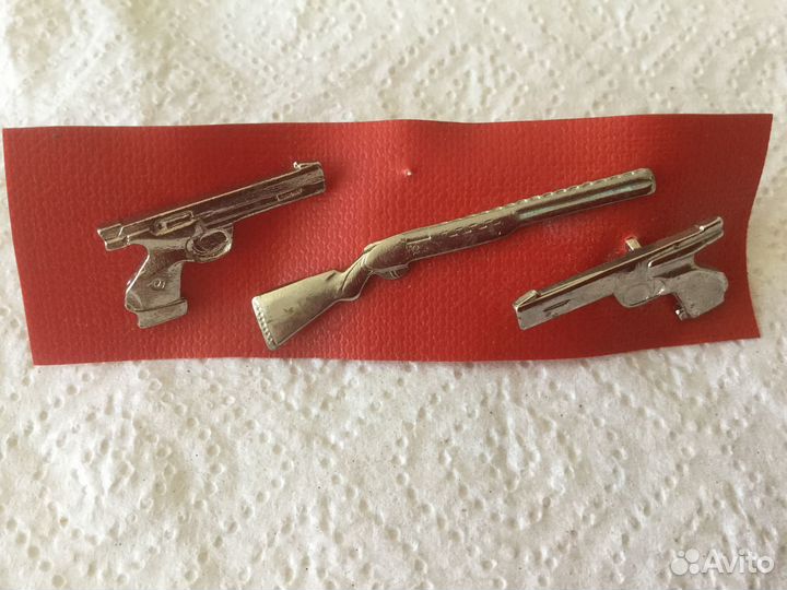 СССР Пистолеты запонки и зажим для галстука