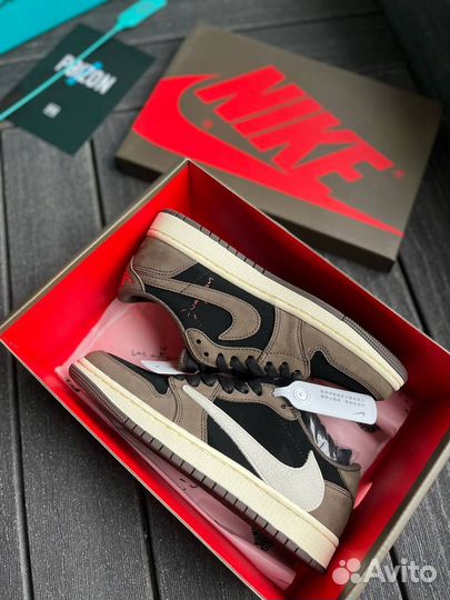 Кроссовки nike air jordan 1 low travis scott