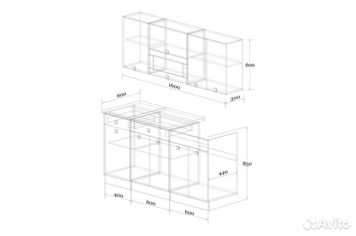 Кухонный гарнитур Виола 2.0 м бесплатная доставка