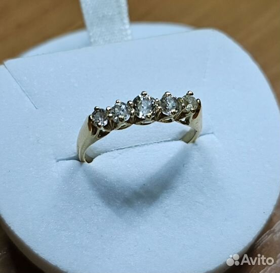 Золотое Кольцо с Бриллиантами 0,9ct