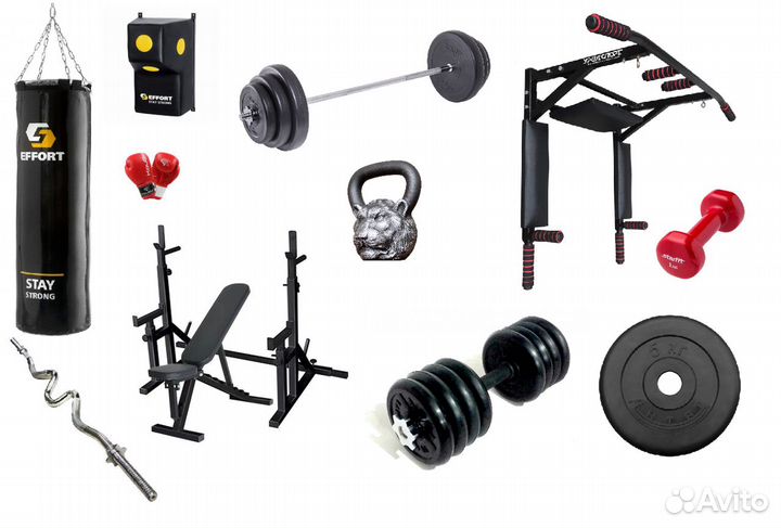Штанги, гантели, грифы, блины, гири. Турники, бокс