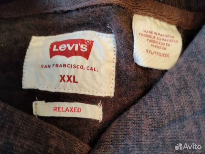 Толстовка мужская с капюшоном levis XXL