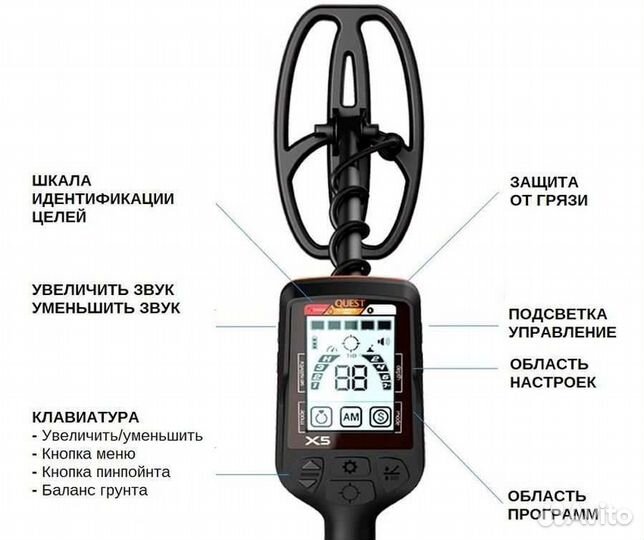 Металлоискатель quest x5