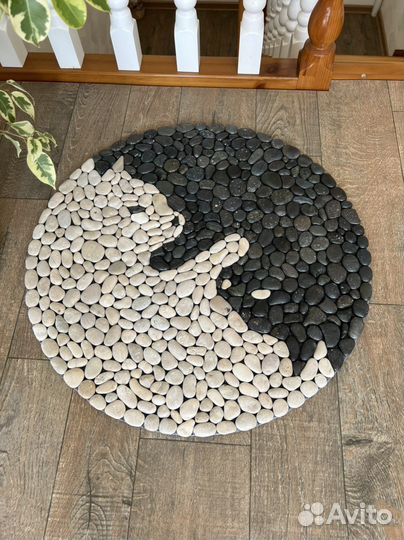 Коврик из морской гальки