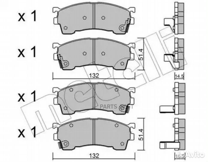 Metelli 22-0223-0 Колодки торм.пер