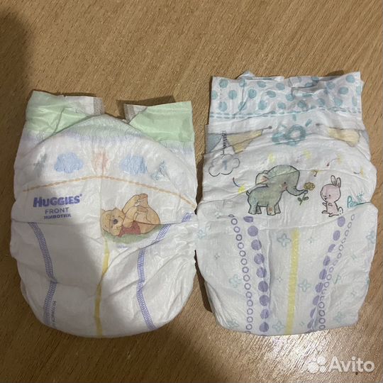Памперсы Huggies 0 и Pampers 1