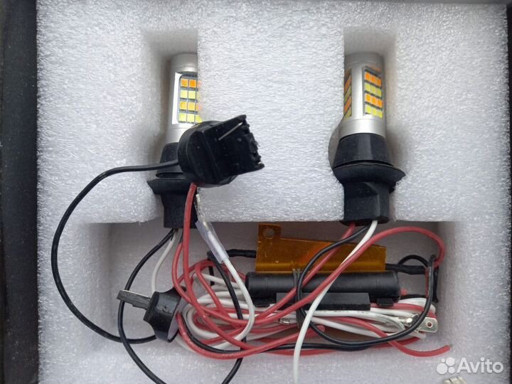 Дневные ходовые огни DRL с поворотником, 2шт