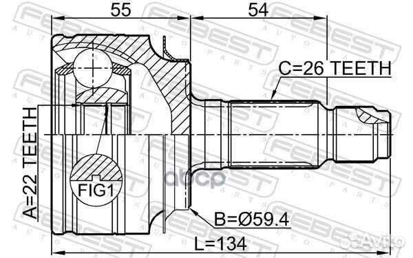 Шрус наружный 0310-civat Febest