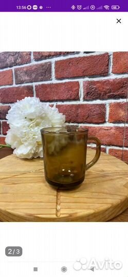 Кружка из тёмного стекла