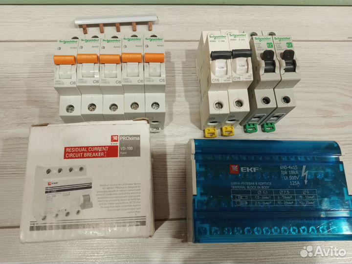 Автоматический выключатель, узо, шина