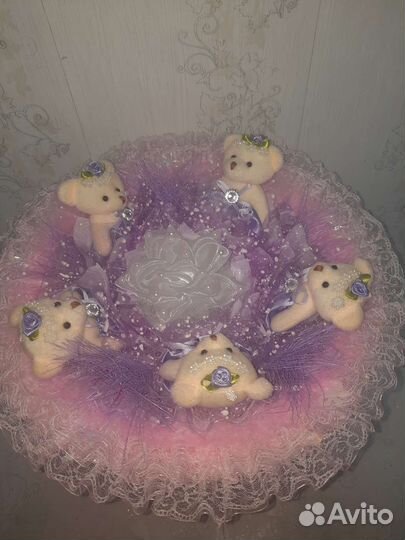 Букет с мишками