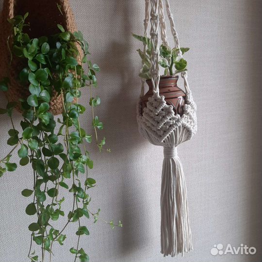 Подвес для цветов макраме