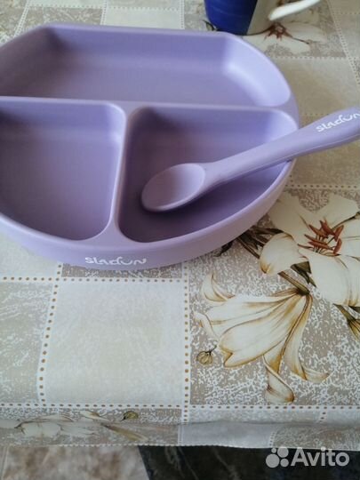 Силиконовая детская посуда