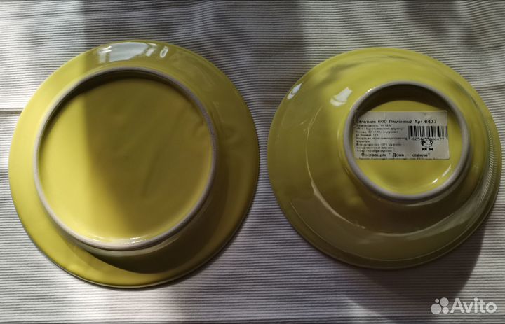 Набор тарелок и масленка новое керамика