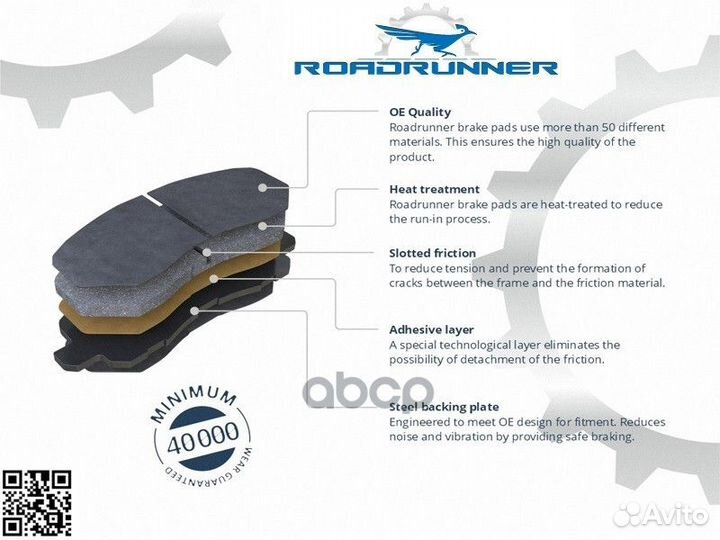 Колодки тормозные дисковые RR21803SPD roadrunner