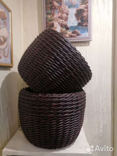 Кашпо, искусственный ротанг для цветов