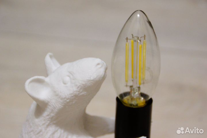 Светильник для дома Мышь с лампочкой