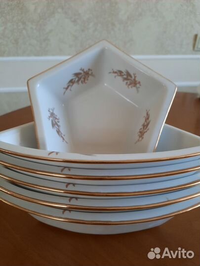 Тарелки дулево розовая ветка,менажница