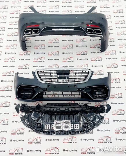 Обвес S63 AMG рест с решеткой Мерседес S class 222