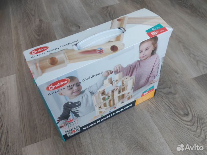 Деревянный конструктор шарики кубарики