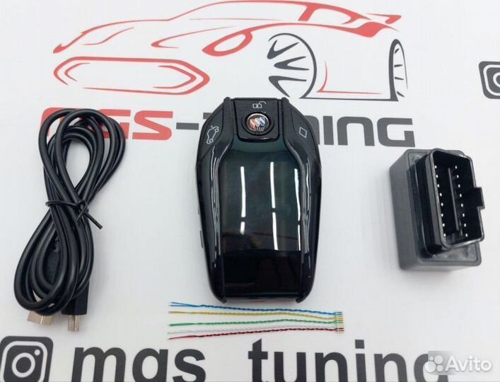 Смарт ключ Buick дизайн BMW черный с экраном