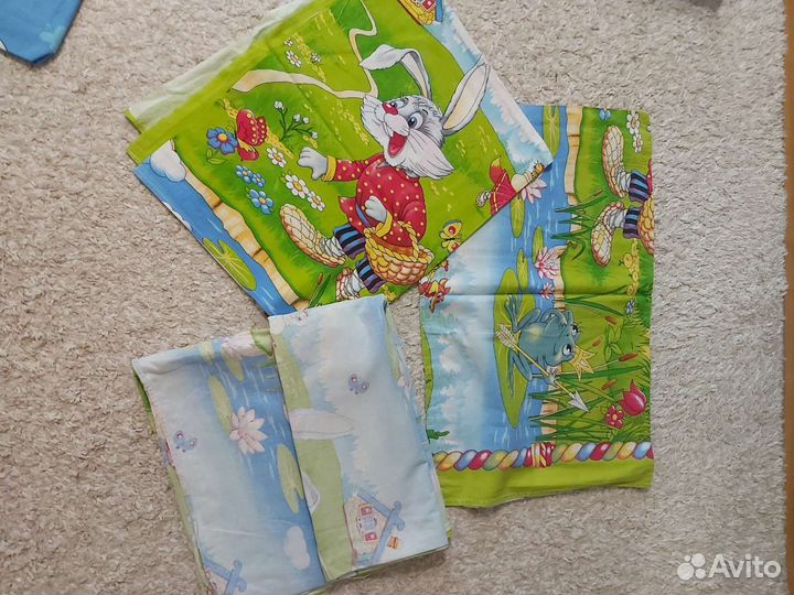 Постельное белье в детскую кроватку + одеялко