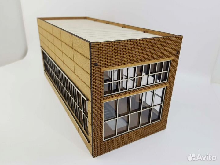Кирпичное одностойловое депо. Кит набор 1/87
