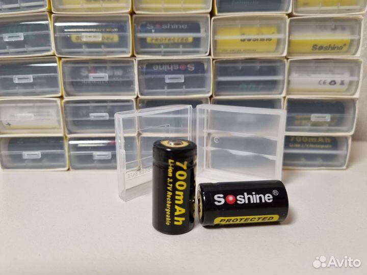 Аккумулятор Soshine 16340 ICR CR123A 800mah 3.7v