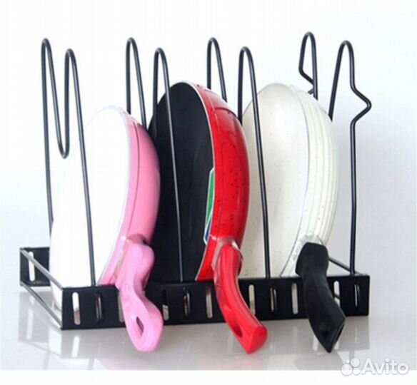 Держатель кухонный для сковород, кастрюль,4 секции