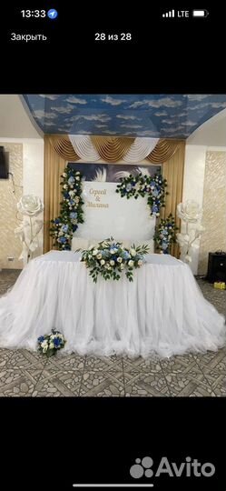 Оформление зала для свадьбы